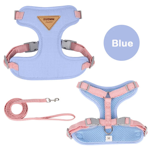 Blue Puppy Harness & Leash Set – Vest for Small Dogs & Cats