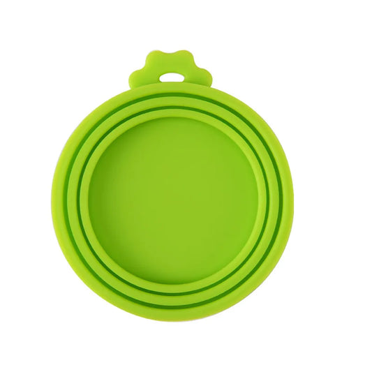 Green Reusable Pet Can Cover – BPA-Free Silicone Lid