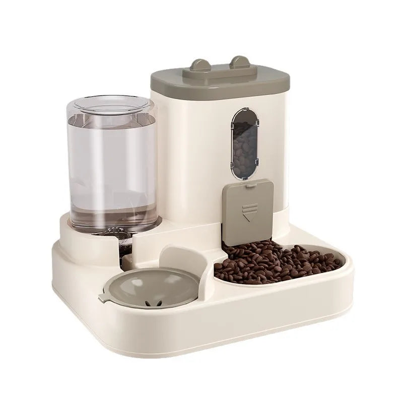 2-in-1 automatic water dispenser and  automatic food bowl set,