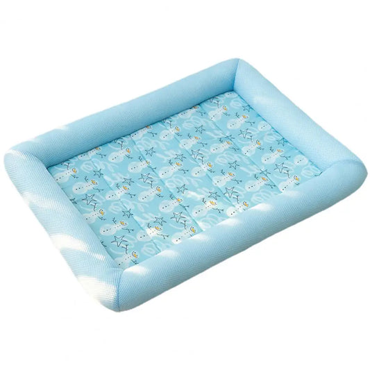 Small Blue Summer Pet Bed for Cats & Dogs – Cooling Comfort

